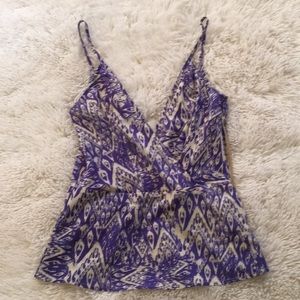 Purple and cream top